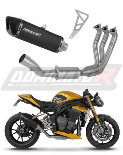 complete exhaust system with muffler DOMINATOR Full System HP6 BLACK fits to Triumph Speed Triple 1200 RS / RR 2021  2024