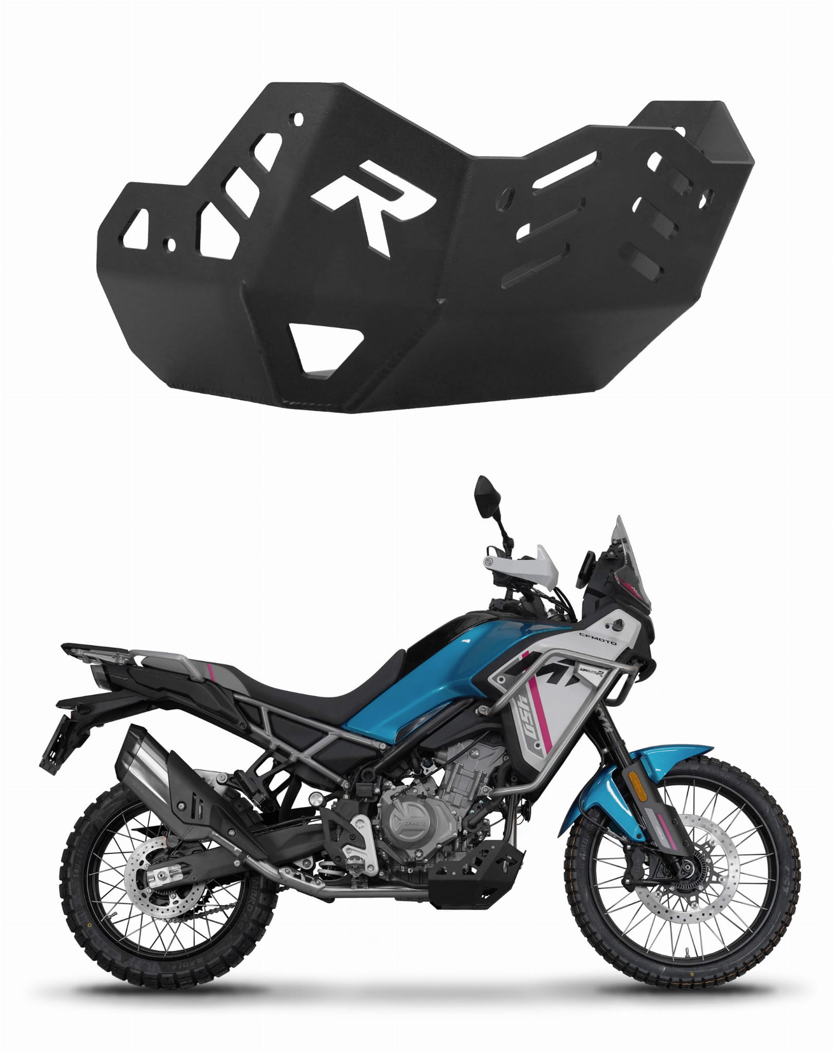 CF MOTO 450 MT 2024 Plaque de protection du moteur en aluminium 4mm - Dominator Exhaust Systems